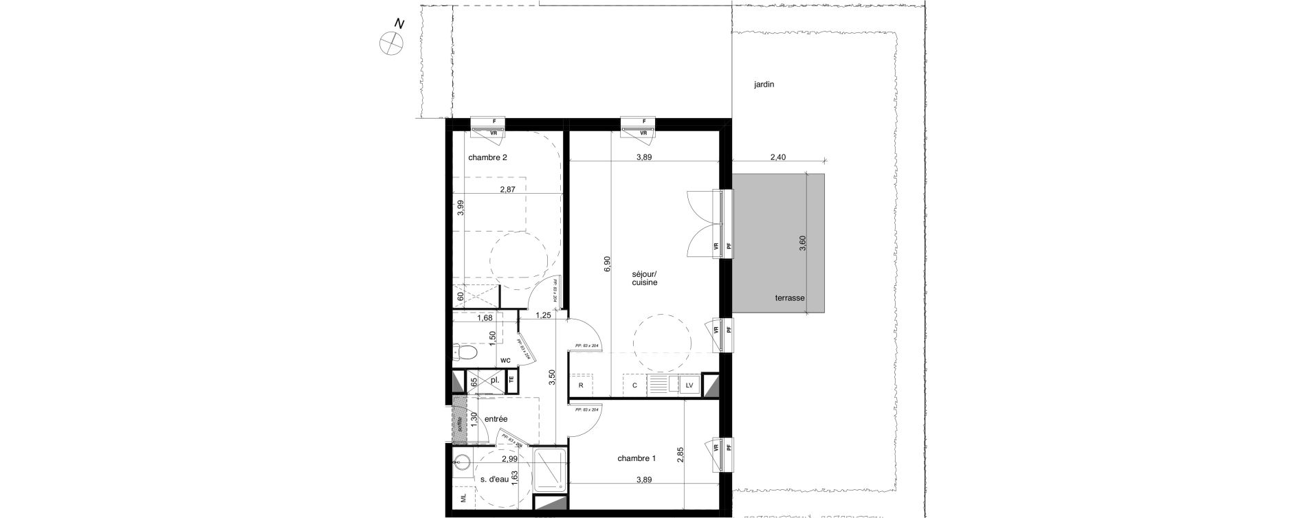 Appartement T3 de 64,99 m2 &agrave; Compi&egrave;gne Centre