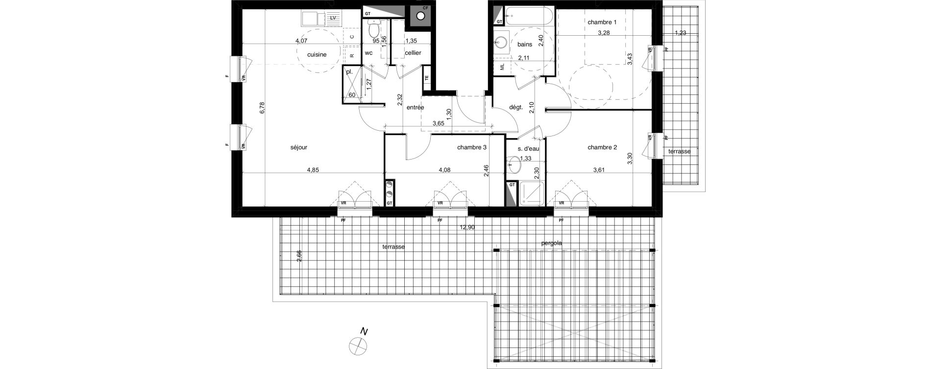 Appartement T4 de 84,76 m2 &agrave; Compi&egrave;gne Centre