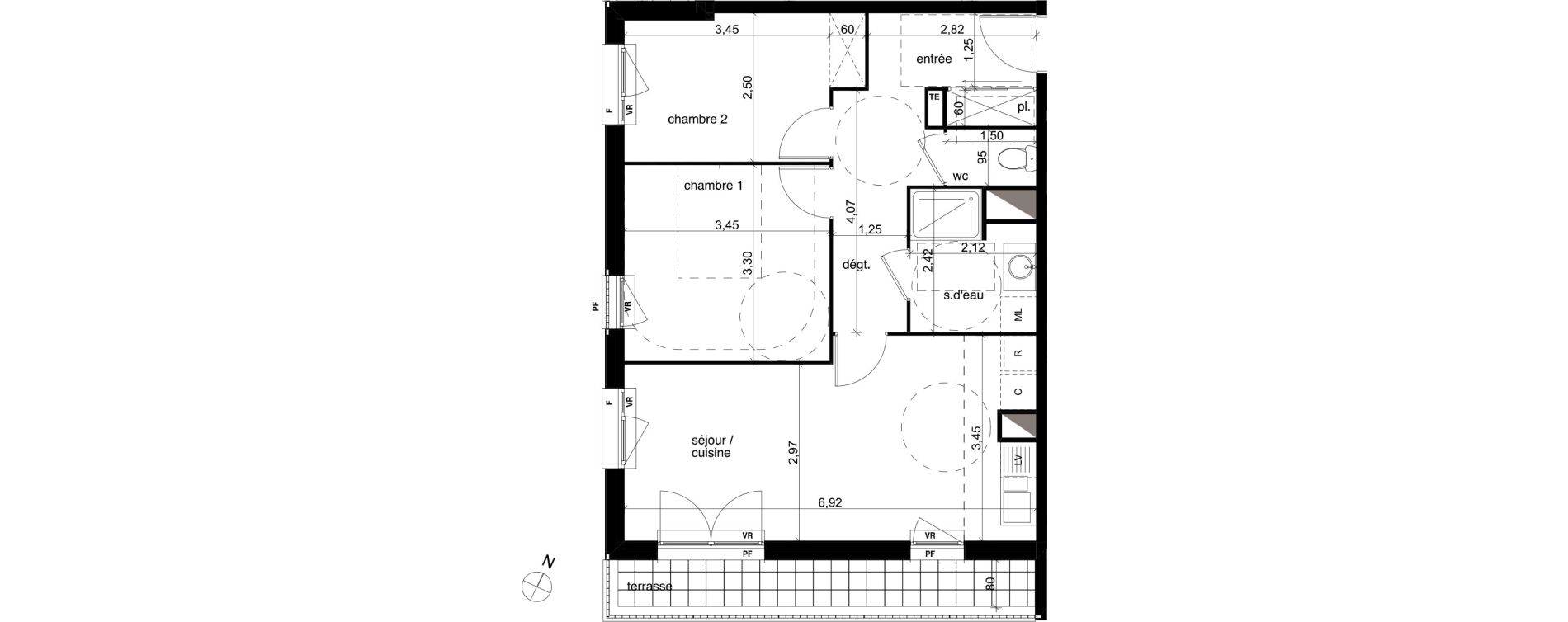 Appartement T3 de 58,79 m2 &agrave; Compi&egrave;gne Centre