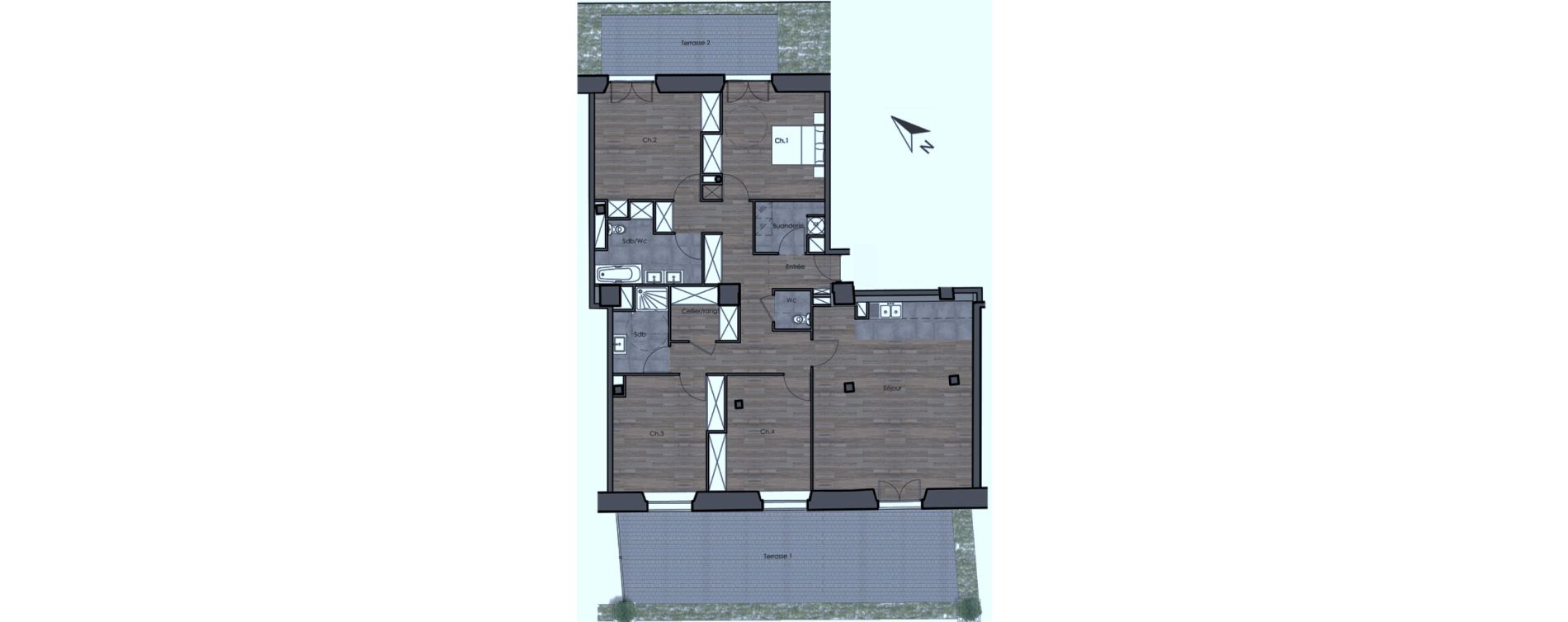 Appartement T5 de 140,61 m2 &agrave; Compi&egrave;gne Centre