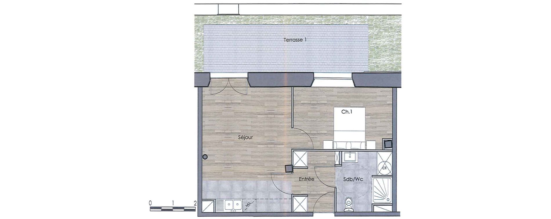 Appartement T2 de 45,66 m2 &agrave; Compi&egrave;gne Centre