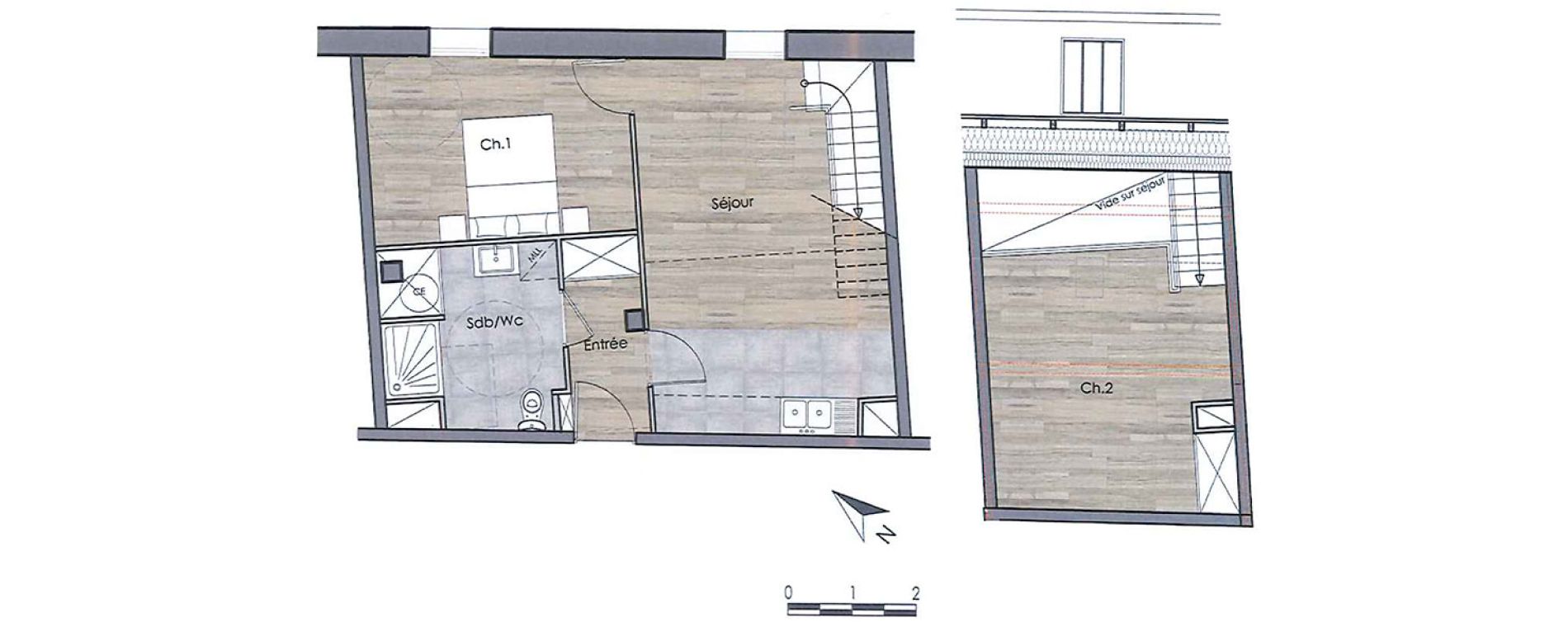 Duplex T3 de 56,52 m2 &agrave; Compi&egrave;gne Centre