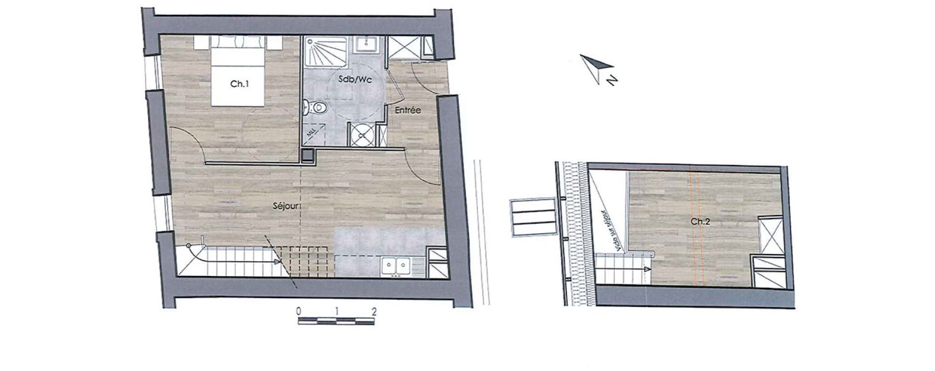 Duplex T3 de 52,01 m2 &agrave; Compi&egrave;gne Centre