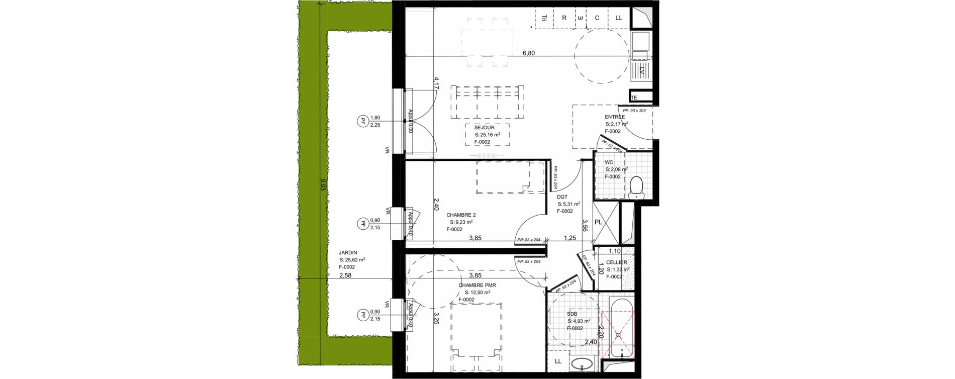 Appartement T3 de 62,70 m2 &agrave; Compi&egrave;gne Royallieu