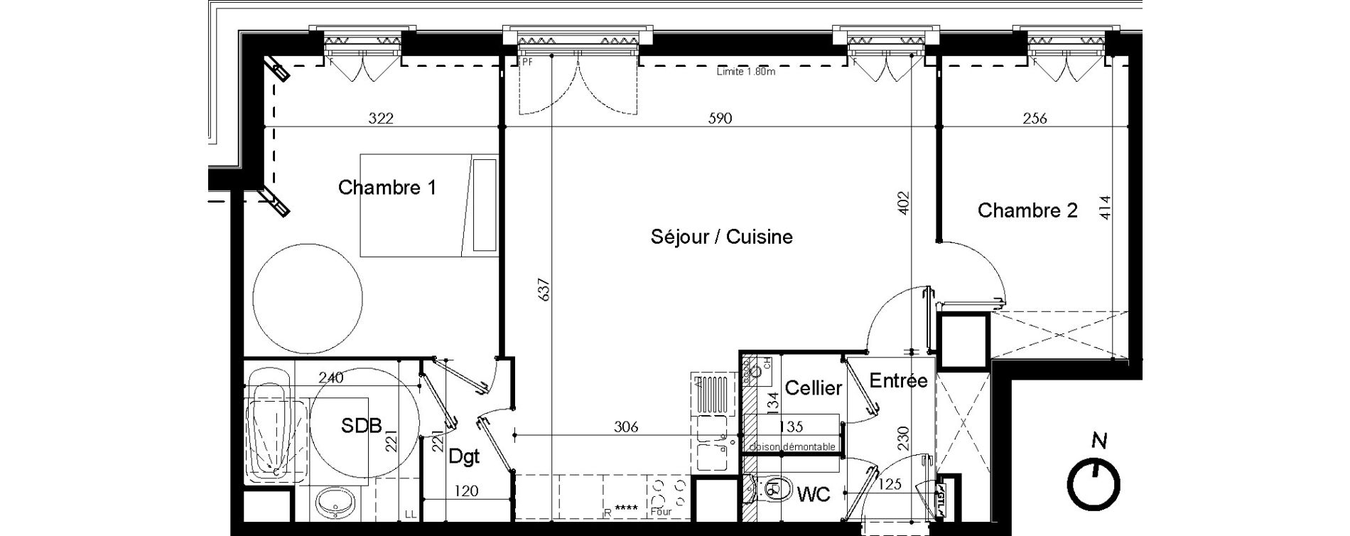 Appartement T3 de 67,85 m2 &agrave; Compi&egrave;gne Centre