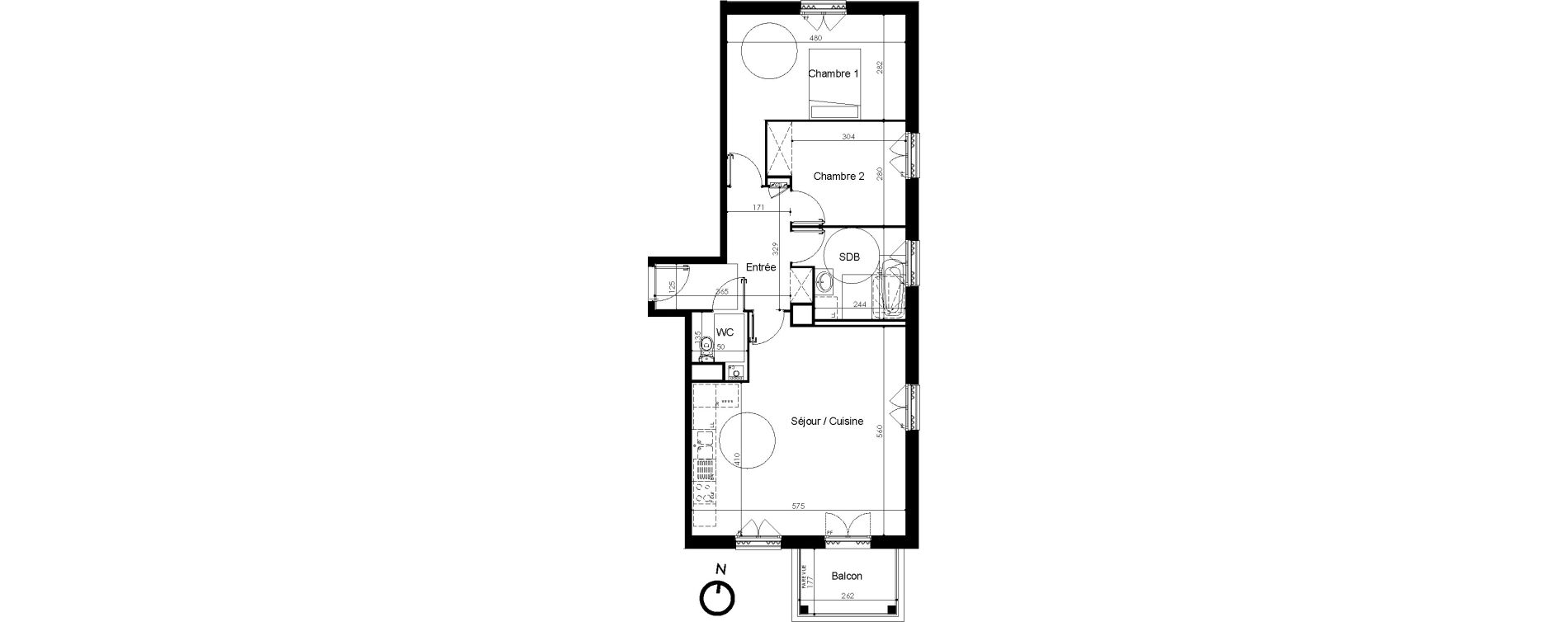 Appartement T3 de 72,75 m2 &agrave; Compi&egrave;gne Centre