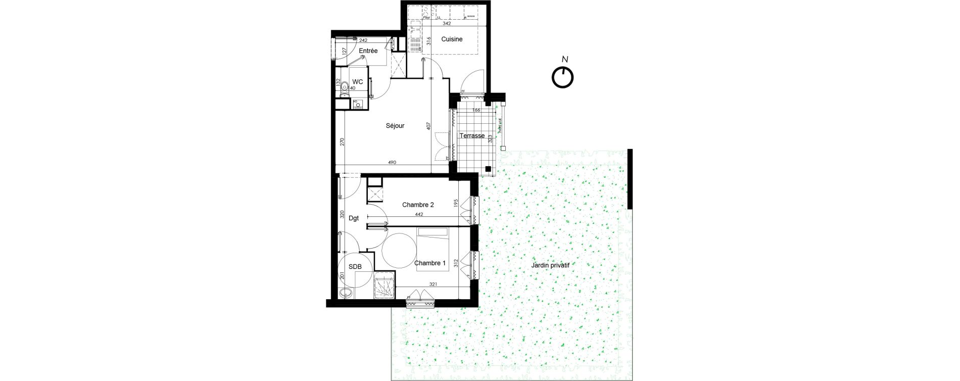 Appartement T3 de 65,45 m2 &agrave; Compi&egrave;gne Centre