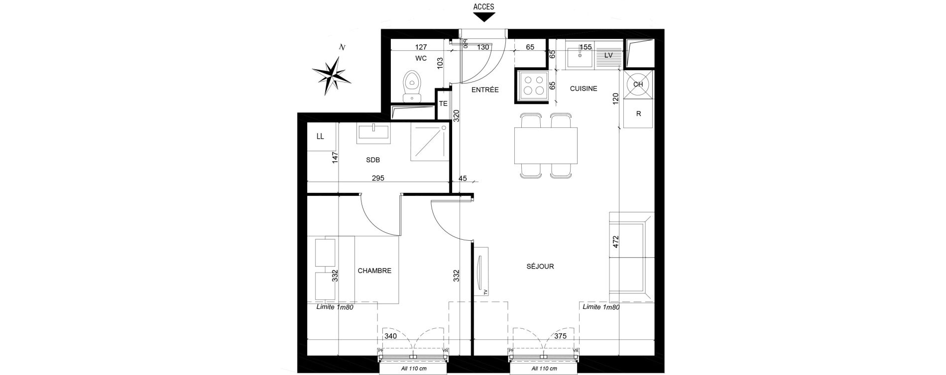 Appartement T2 de 38,00 m2 &agrave; Creil Centre