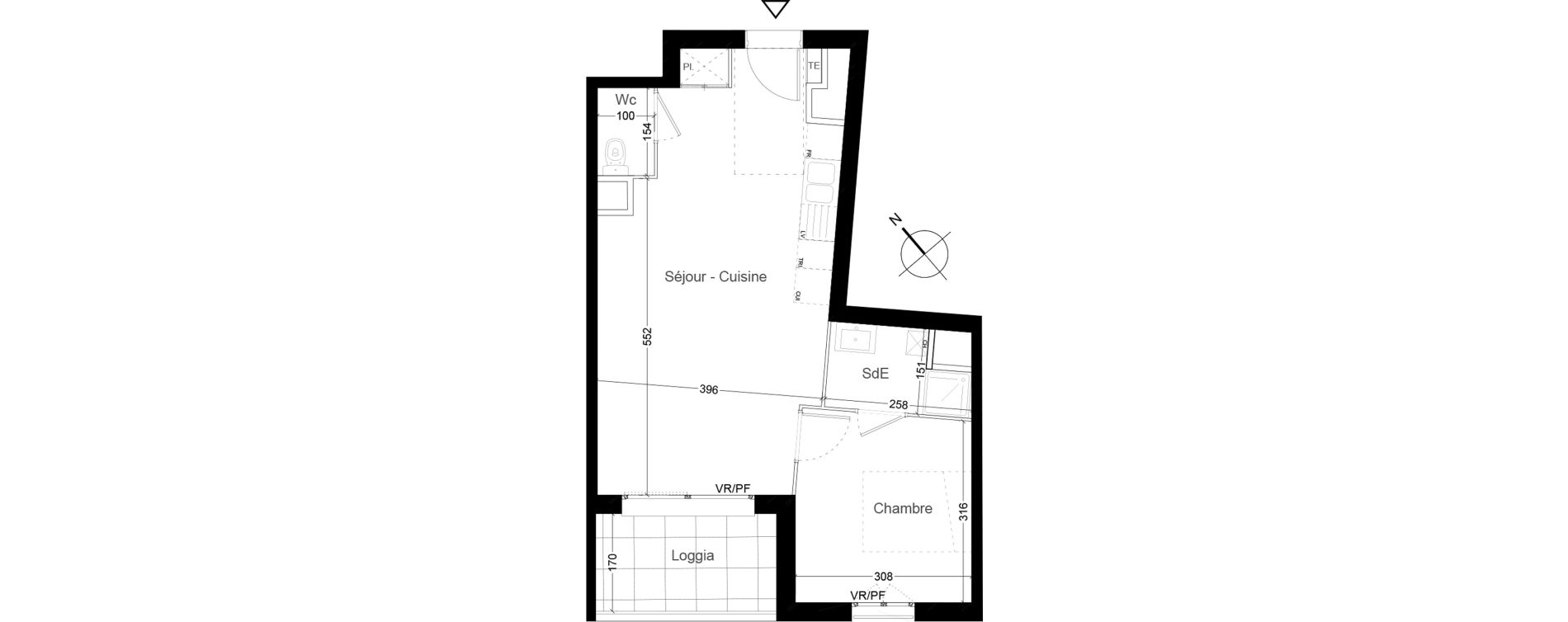 Appartement T2 de 42,00 m2 &agrave; Creil Centre