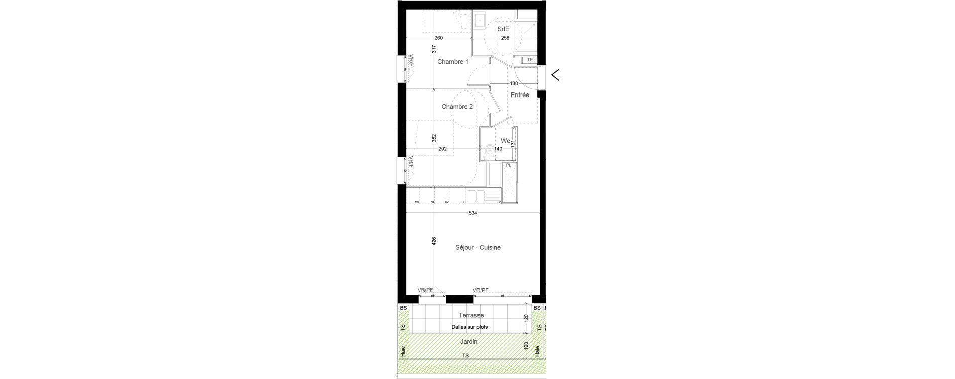 Appartement T3 de 57,80 m2 &agrave; Creil Centre