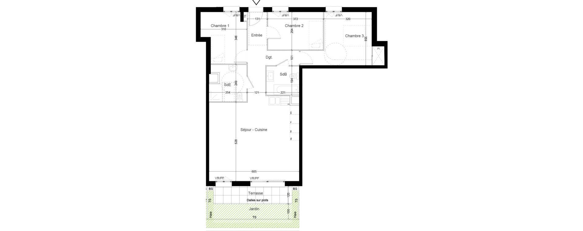 Appartement T4 de 85,30 m2 &agrave; Creil Centre