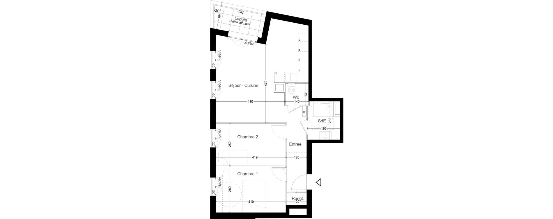 Appartement T3 de 61,50 m2 &agrave; Creil Centre