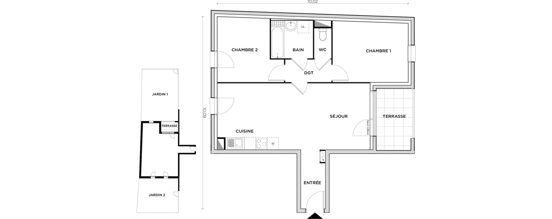 Appartement T3 de 63,13 m2 &agrave; Creil Centre