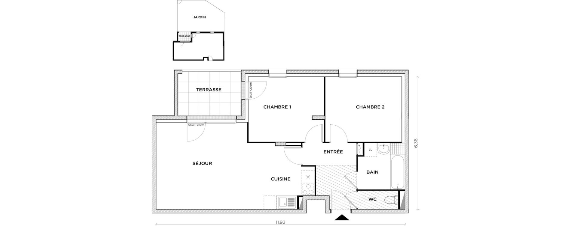 Appartement T3 de 62,76 m2 &agrave; Creil Centre