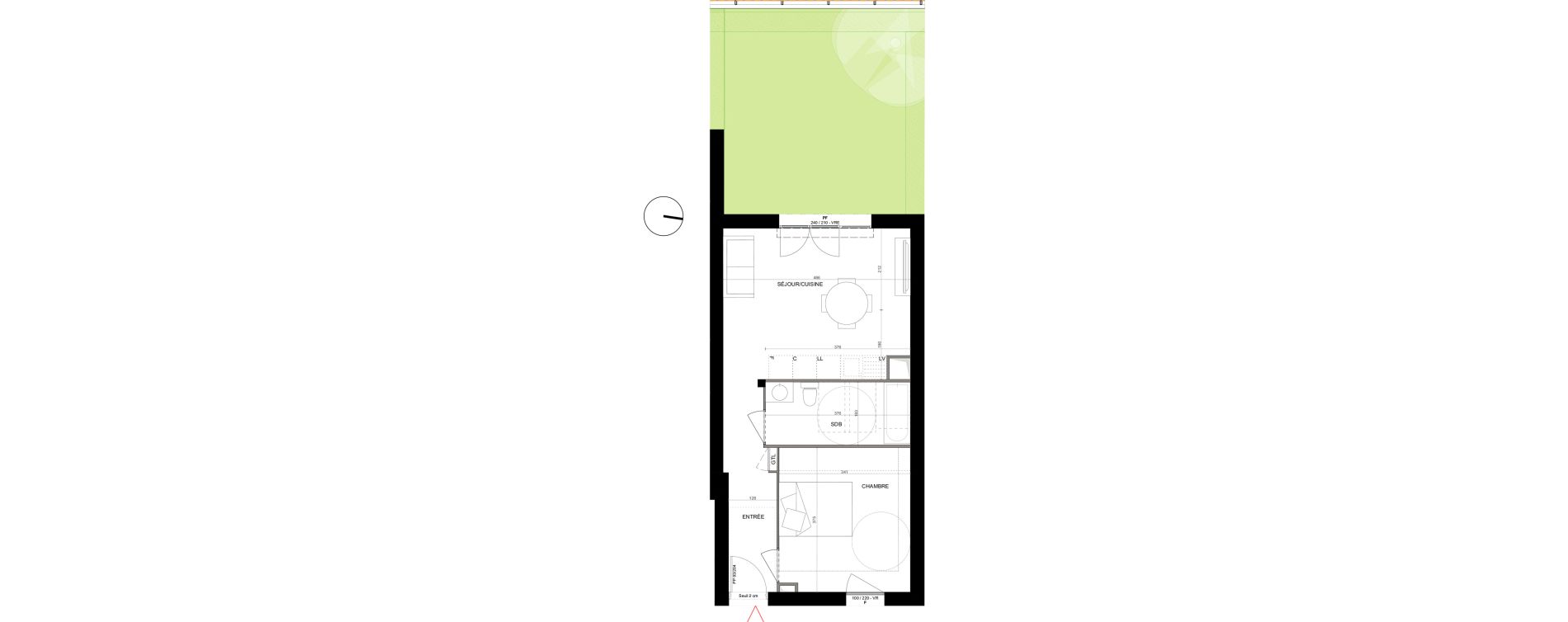 Appartement T2 de 43,80 m2 &agrave; Creil Centre