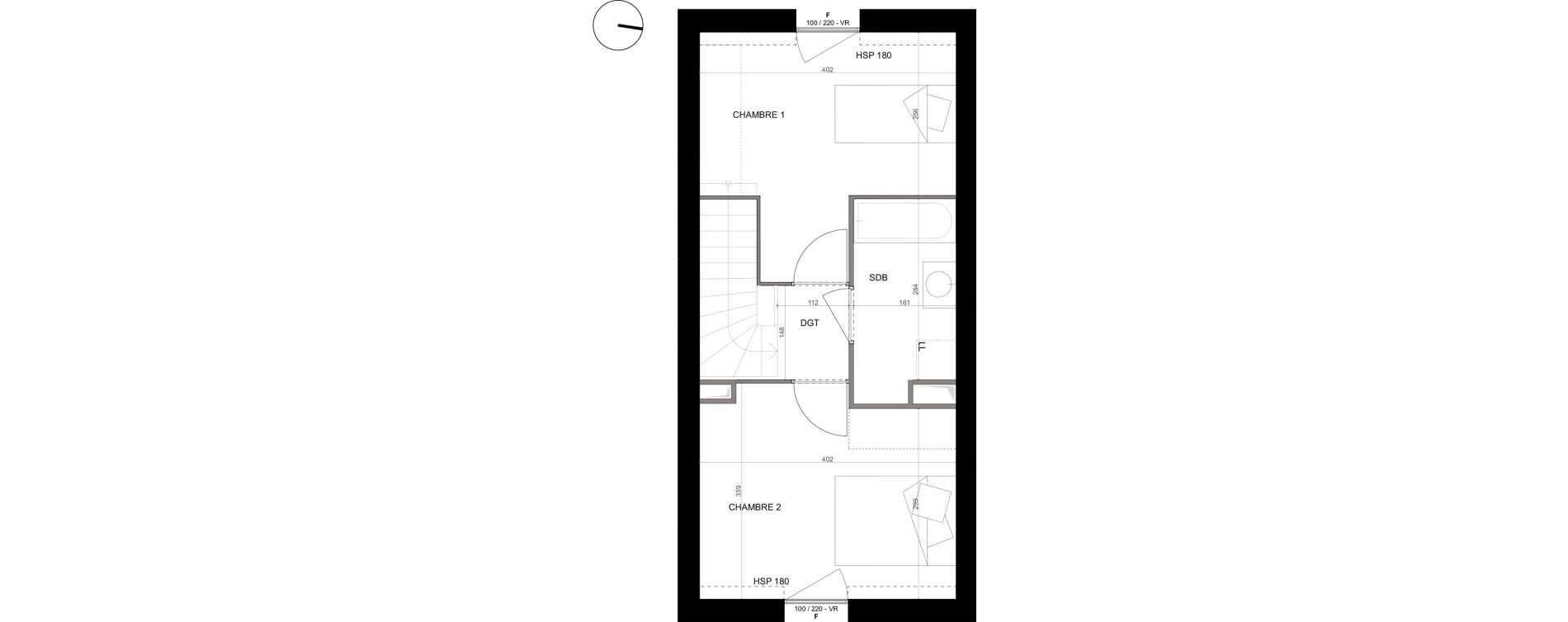 Duplex T3 de 63,00 m2 &agrave; Creil Centre