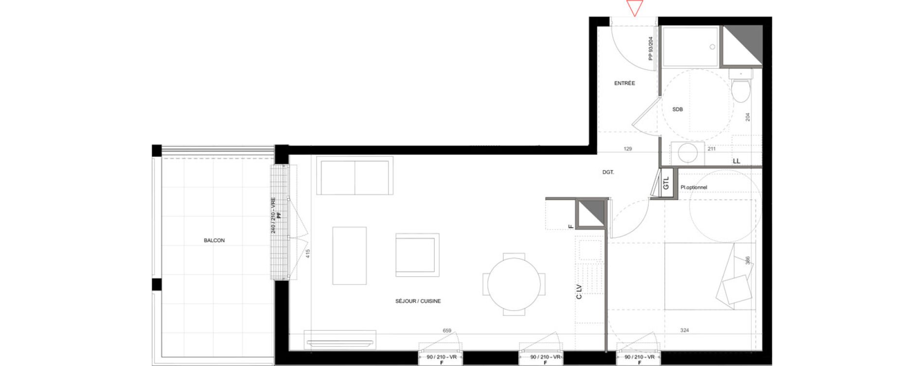 Appartement T2 de 48,10 m2 &agrave; Creil Rouher