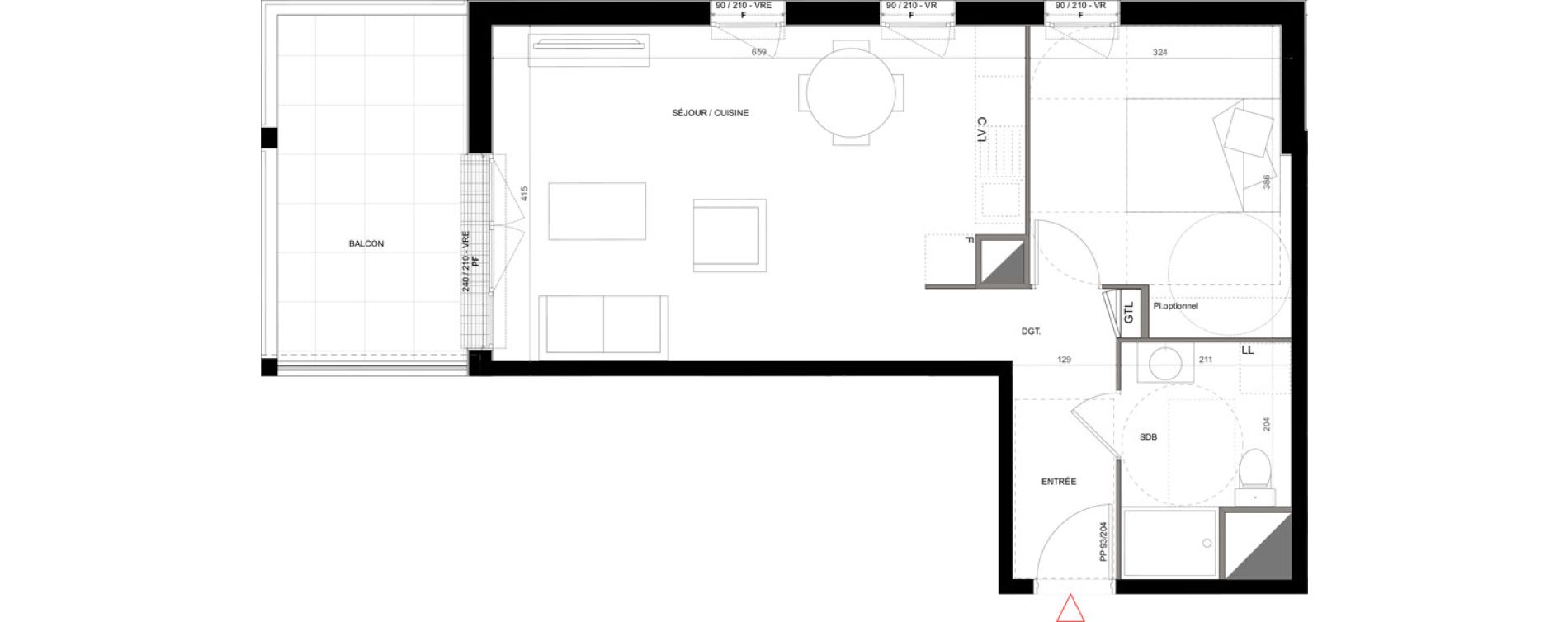 Appartement T2 de 48,10 m2 &agrave; Creil Centre