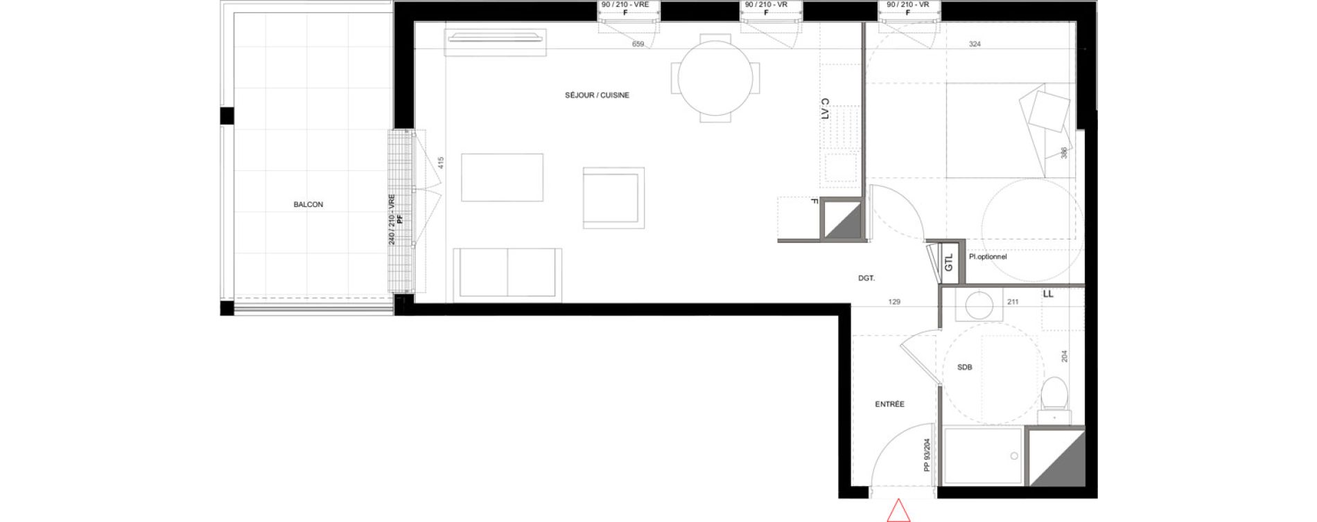 Appartement T2 de 48,10 m2 &agrave; Creil Rouher