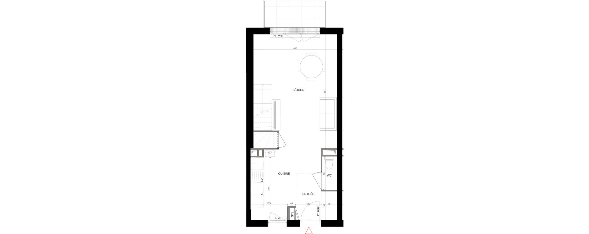 Duplex T3 de 65,46 m2 &agrave; Creil Centre
