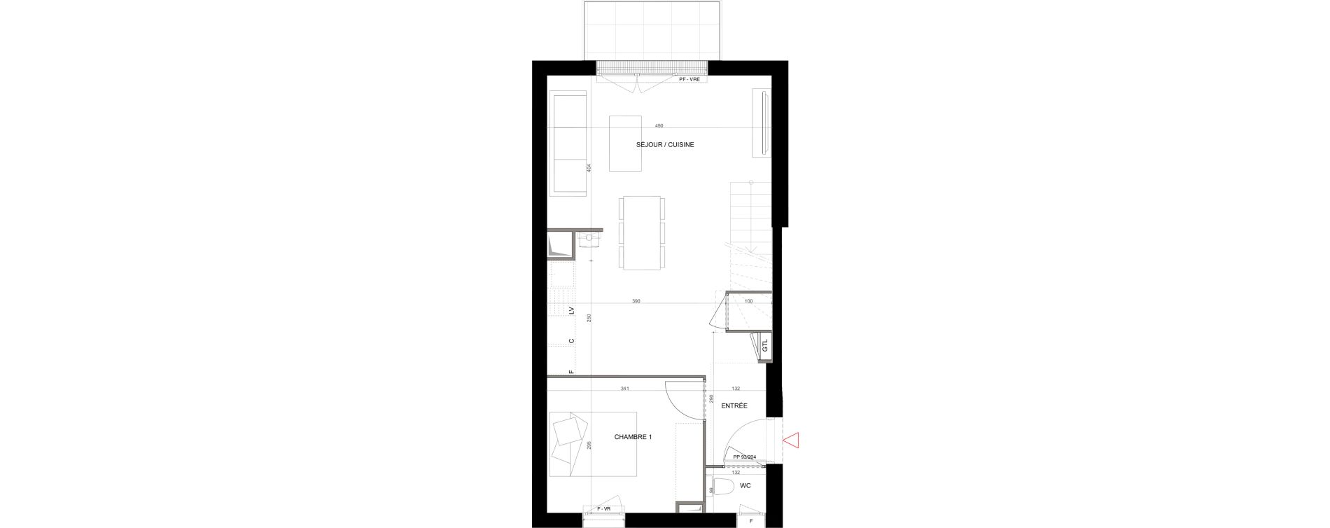 Duplex T4 de 78,14 m2 &agrave; Creil Centre