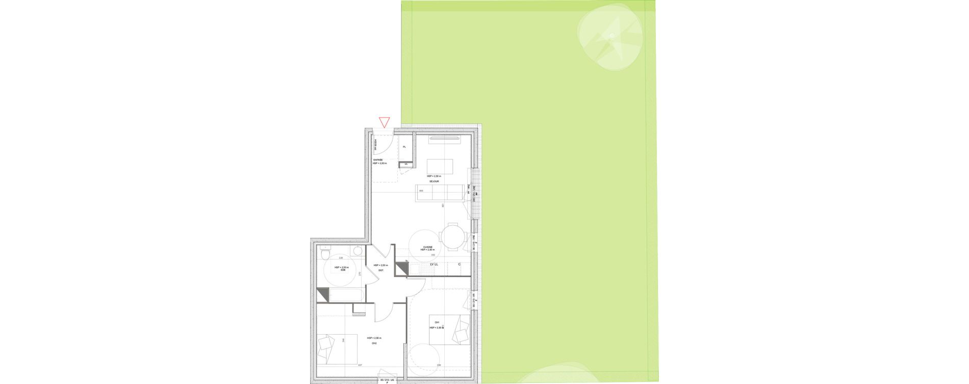 Appartement T3 de 65,90 m2 &agrave; Creil Centre