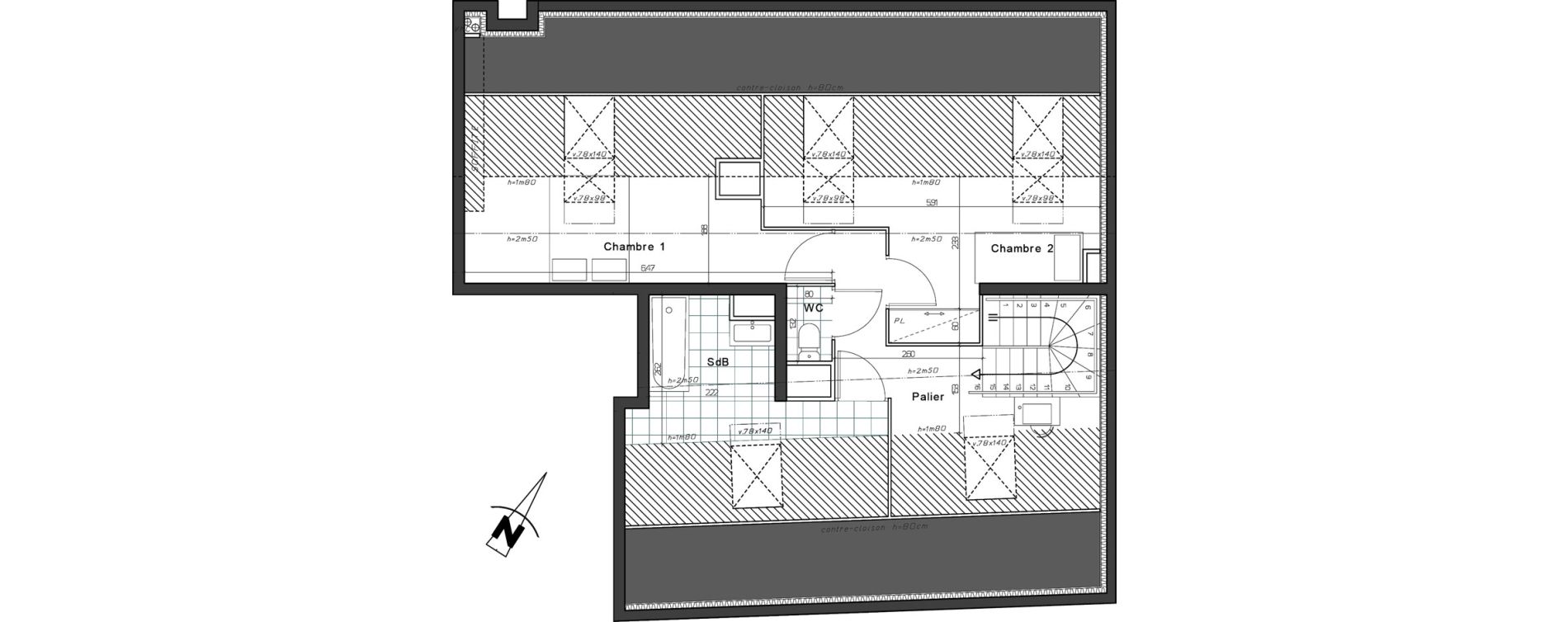 Appartement T3 de 75,63 m2 &agrave; Creil Centre