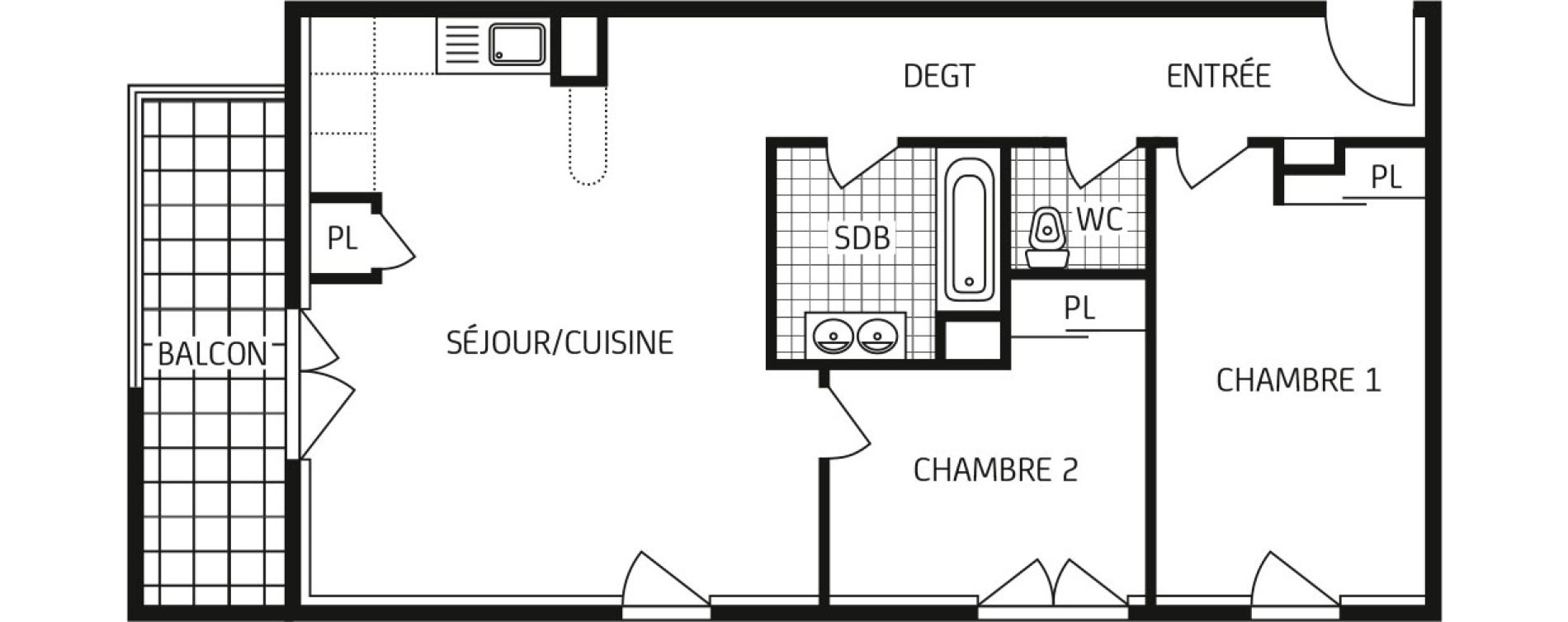 Appartement T3 de 65,45 m2 &agrave; Cr&eacute;py-En-Valois Centre
