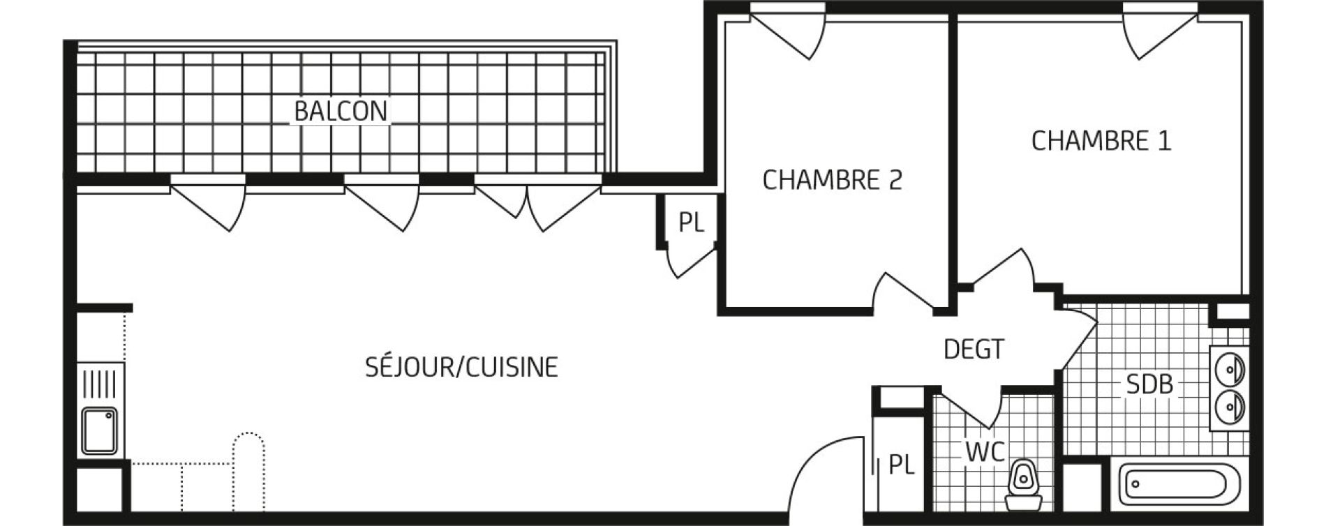 Appartement T3 de 65,24 m2 &agrave; Cr&eacute;py-En-Valois Centre