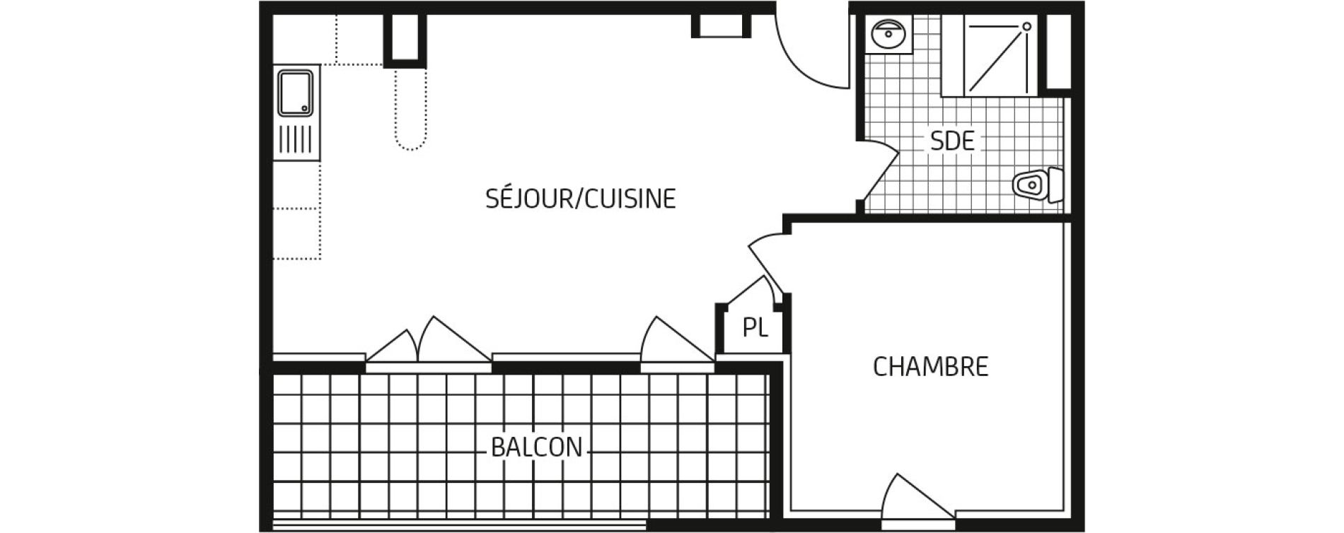 Appartement T2 de 45,22 m2 &agrave; Cr&eacute;py-En-Valois Centre