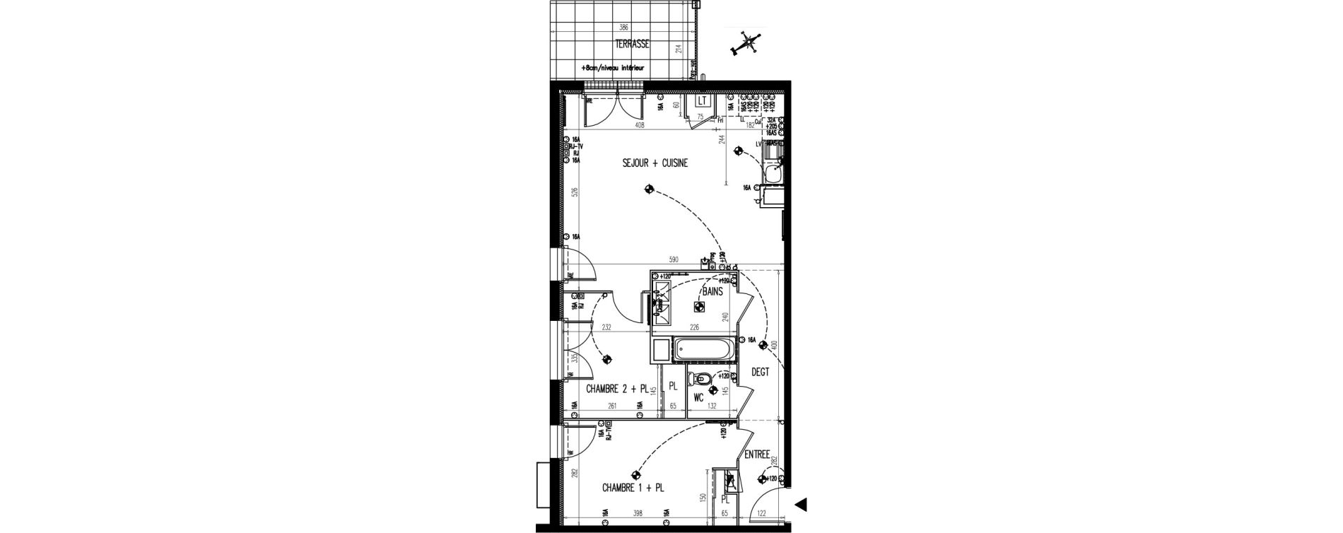 Appartement T3 de 65,79 m2 &agrave; Cr&eacute;py-En-Valois Centre