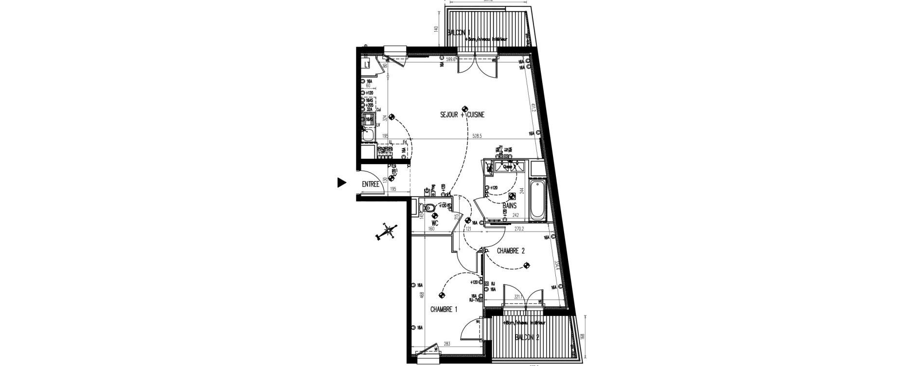 Appartement T3 de 66,81 m2 &agrave; Cr&eacute;py-En-Valois Centre