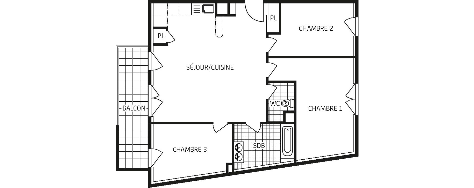 Appartement T4 de 77,05 m2 &agrave; Cr&eacute;py-En-Valois Centre