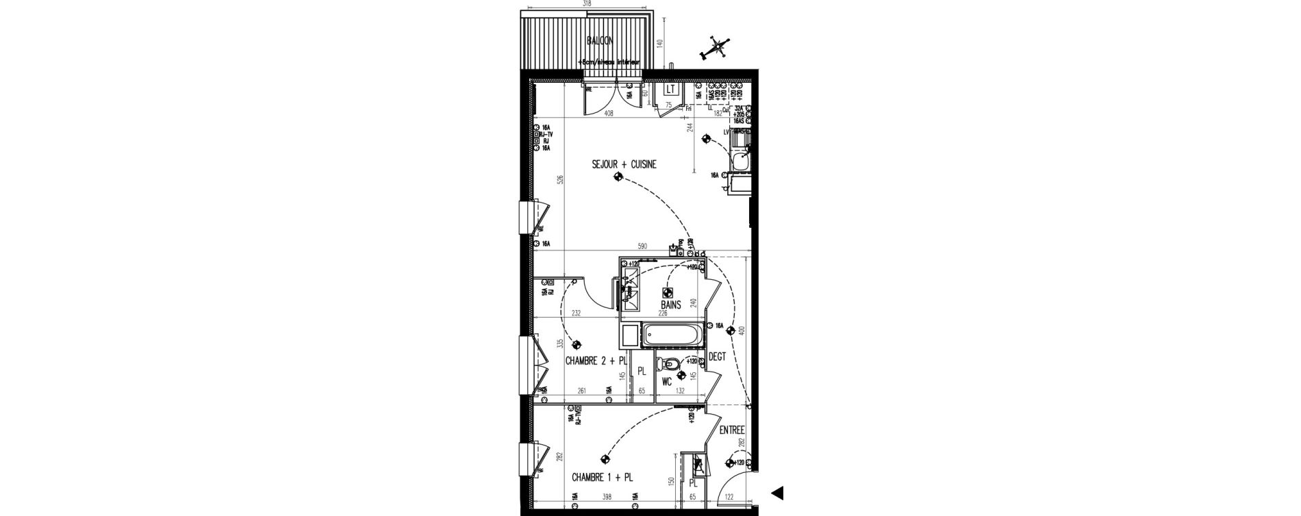 Appartement T3 de 65,80 m2 &agrave; Cr&eacute;py-En-Valois Centre