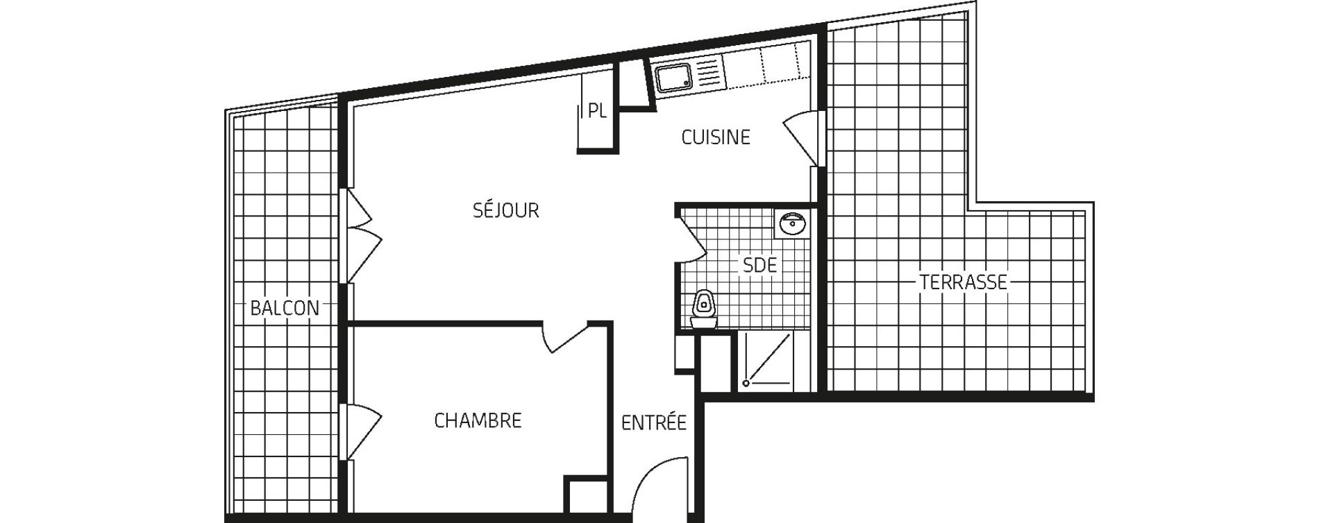 Appartement T2 de 46,56 m2 &agrave; Cr&eacute;py-En-Valois Centre