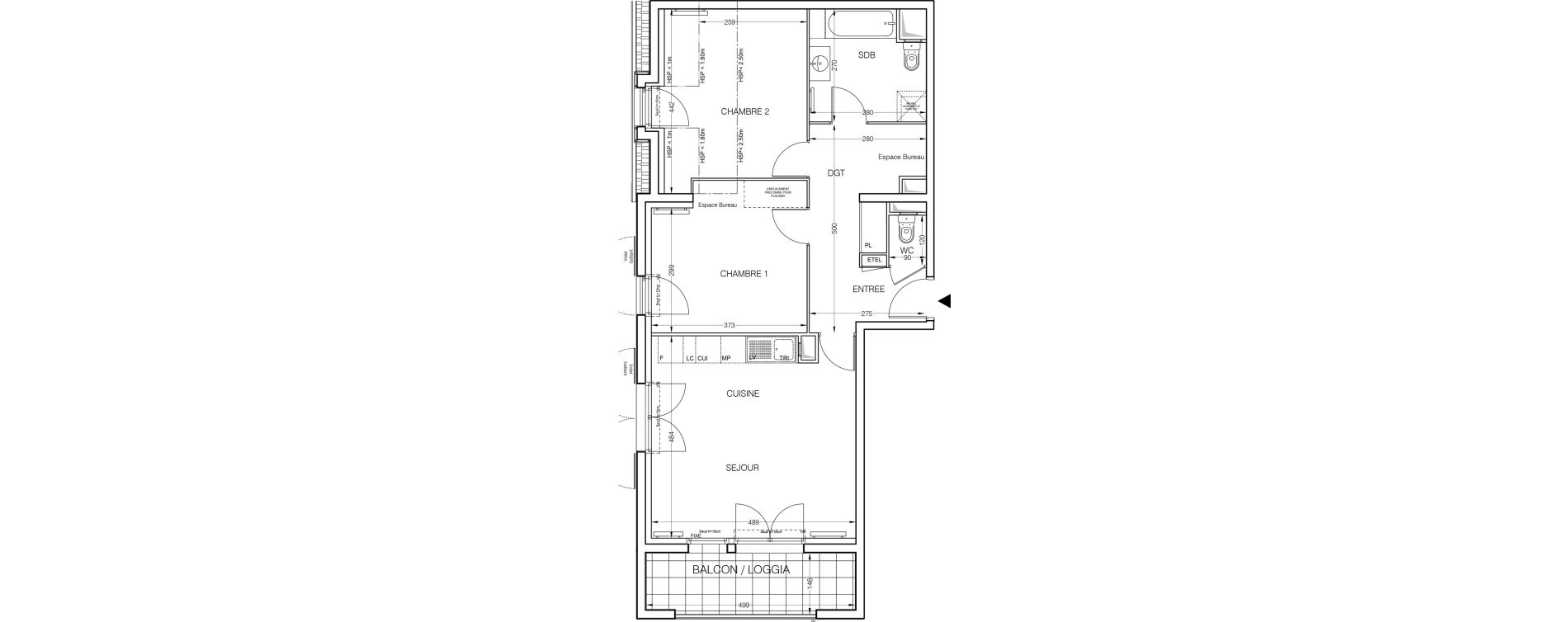 Appartement T3 de 67,17 m2 &agrave; Gouvieux Centre