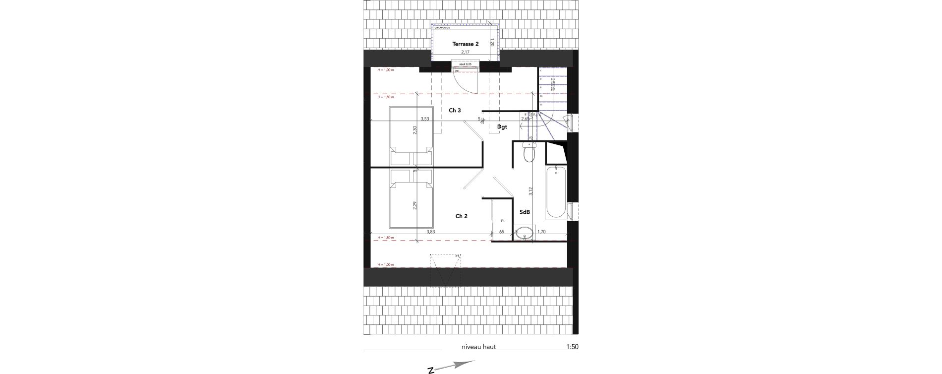 Appartement T4 de 73,19 m2 &agrave; Lamorlaye Centre