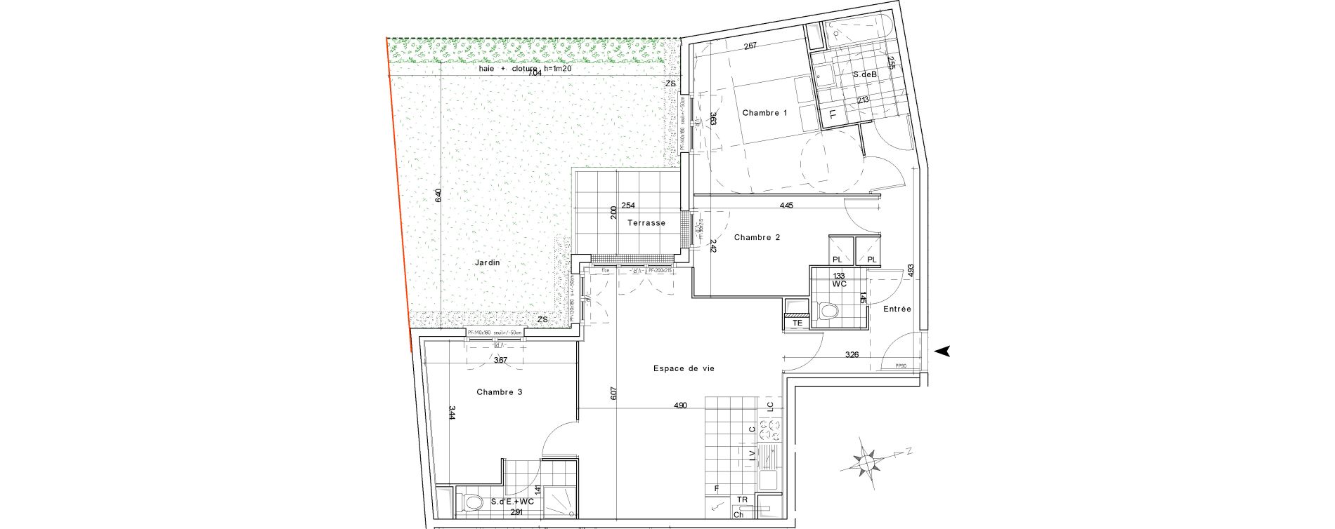 Appartement T4 de 80,61 m2 &agrave; Lamorlaye Centre
