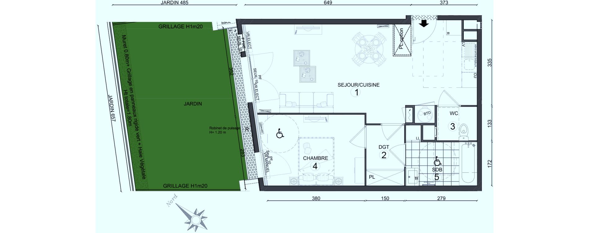 Appartement T2 de 53,05 m2 au Plessis-Belleville Centre