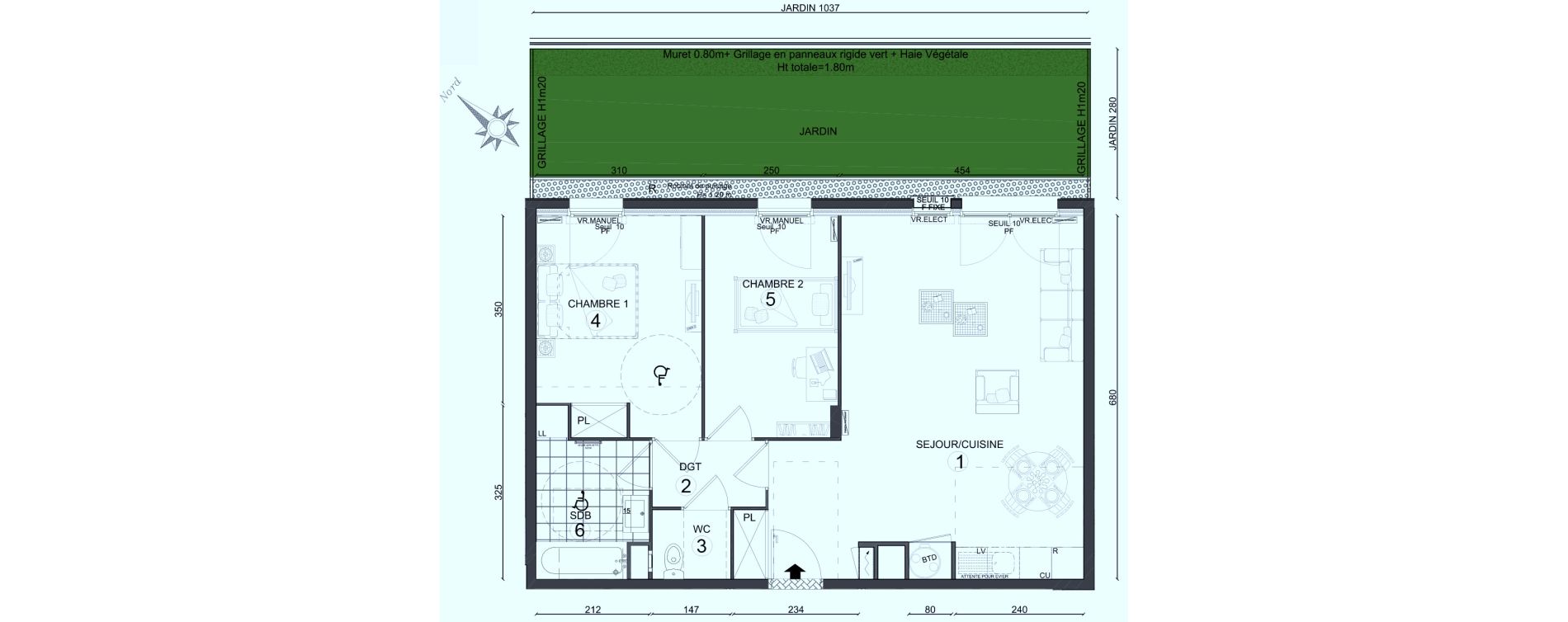Appartement T3 de 67,40 m2 au Plessis-Belleville Centre