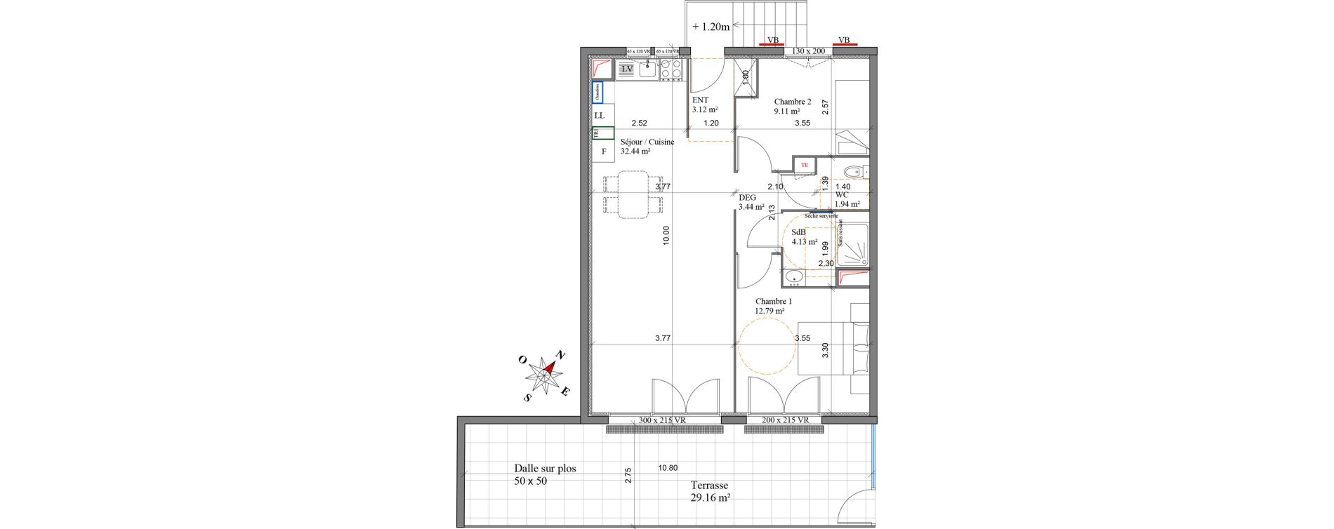 Appartement T3 de 66,97 m2 &agrave; Margny-L&egrave;s-Compi&egrave;gne Centre