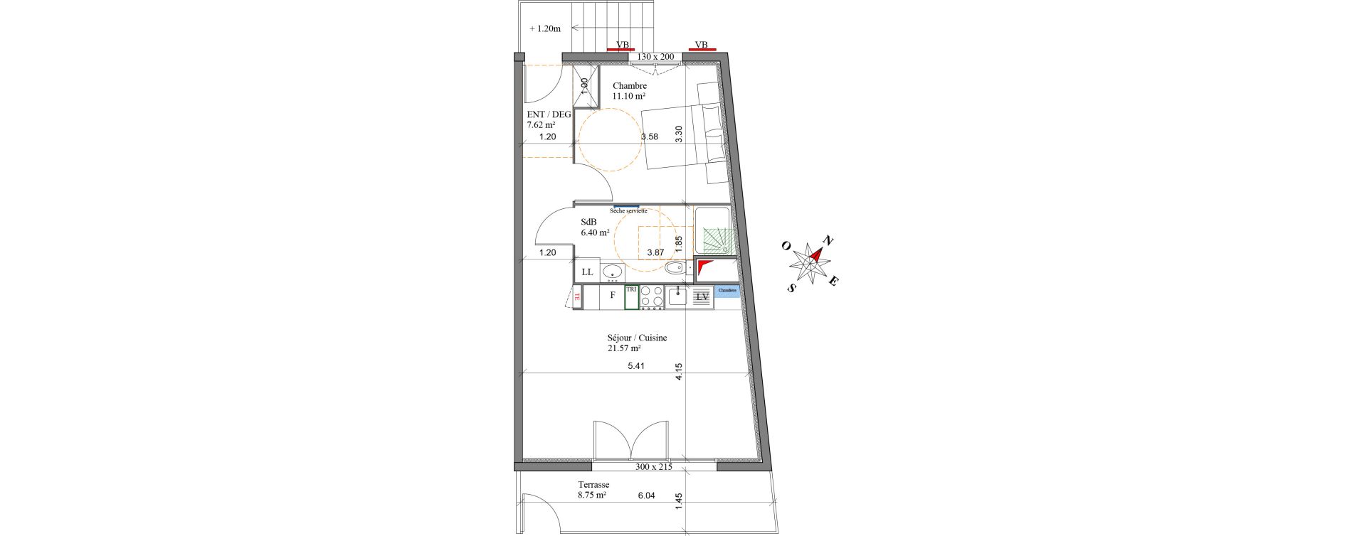 Appartement T2 de 46,69 m2 &agrave; Margny-L&egrave;s-Compi&egrave;gne Centre