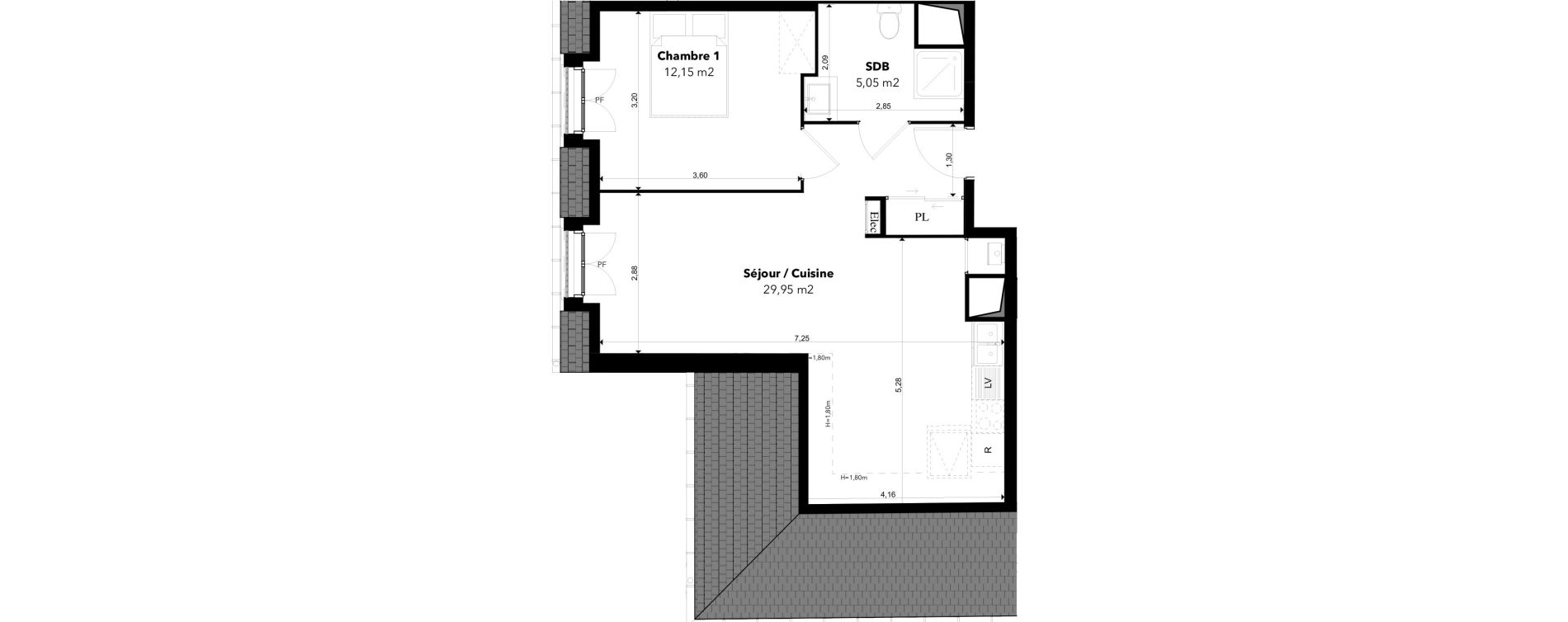 Appartement T2 de 47,15 m2 &agrave; Margny-L&egrave;s-Compi&egrave;gne Les deux rives