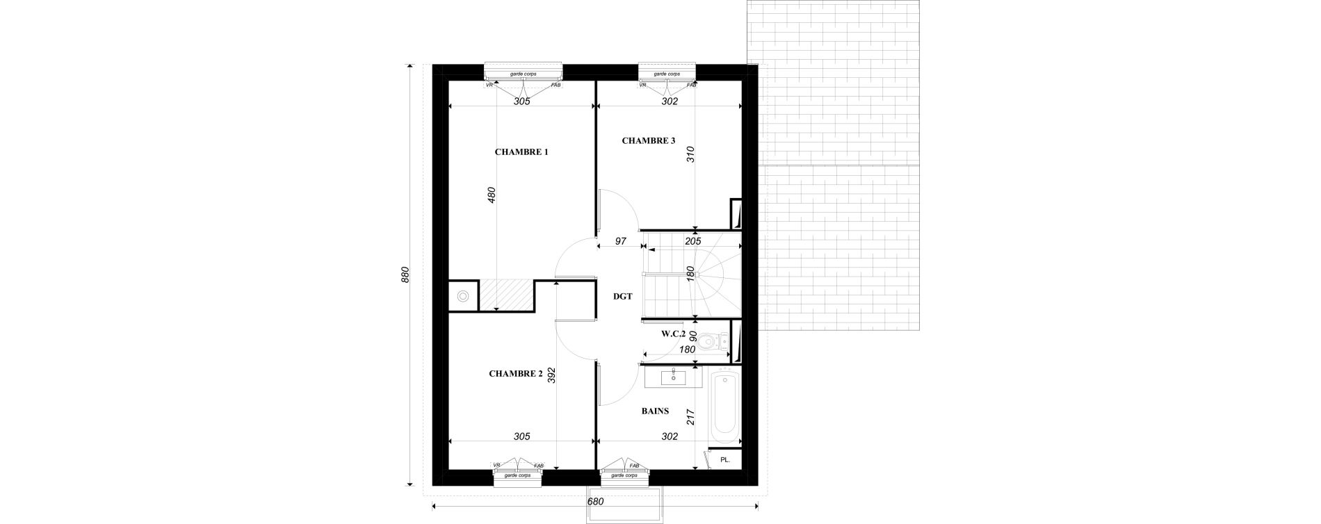 Maison T4 de 90,37 m2 &agrave; M&eacute;ru Centre