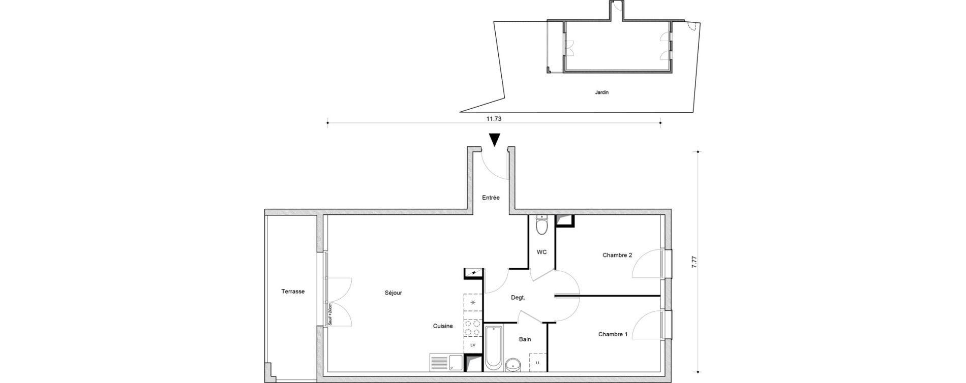 Appartement T3 de 65,95 m2 &agrave; Montataire Centre