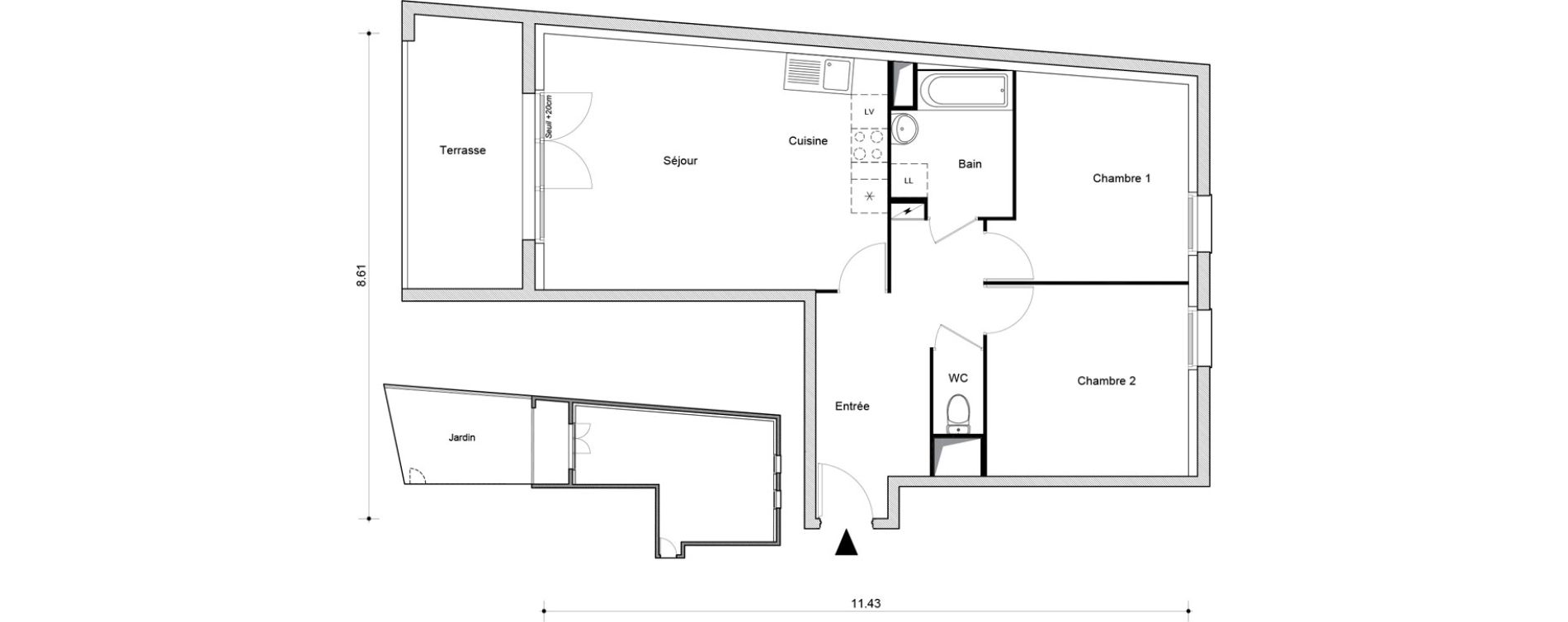 Appartement T3 de 67,17 m2 &agrave; Montataire Centre