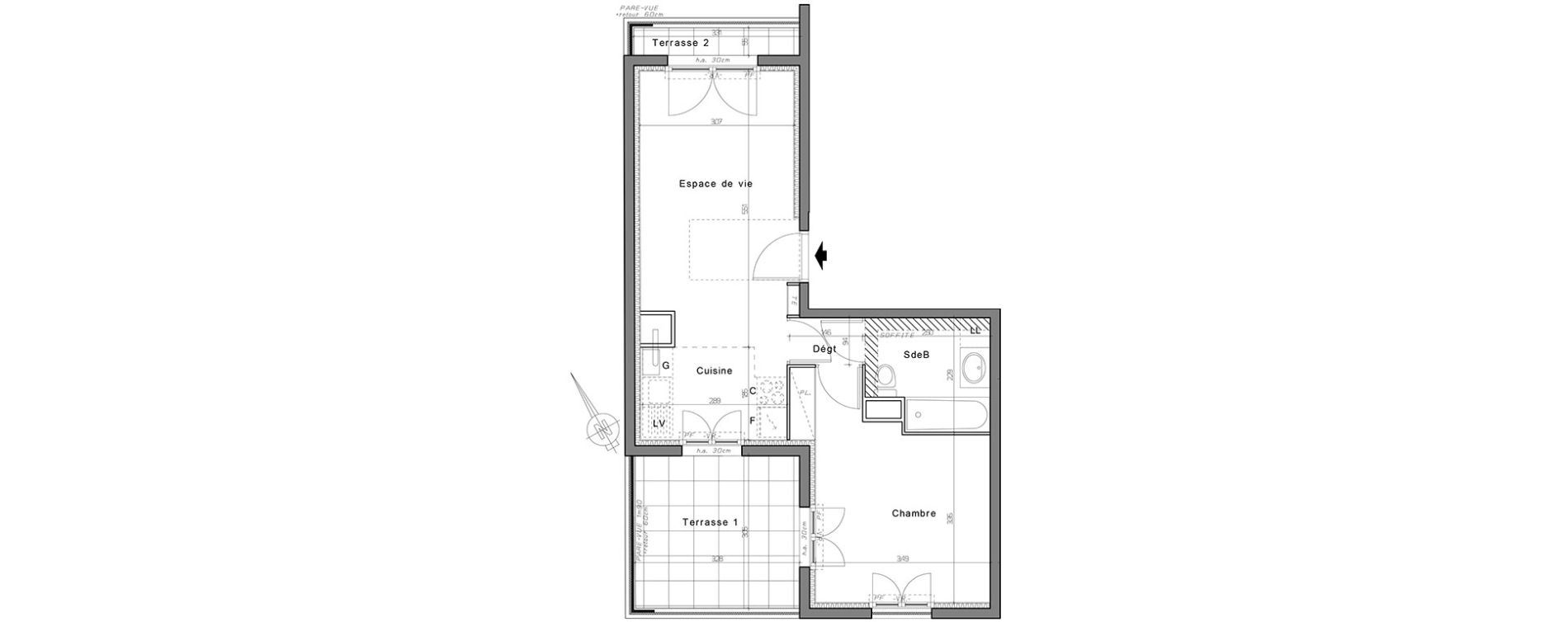 Appartement T2 de 42,25 m2 &agrave; Nogent-Sur-Oise Centre