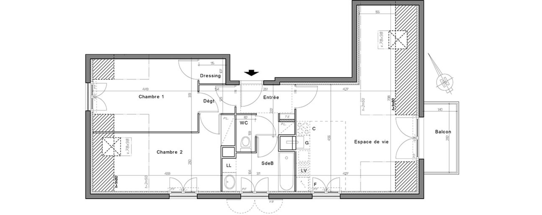 Appartement T3 de 66,64 m2 &agrave; Nogent-Sur-Oise Centre