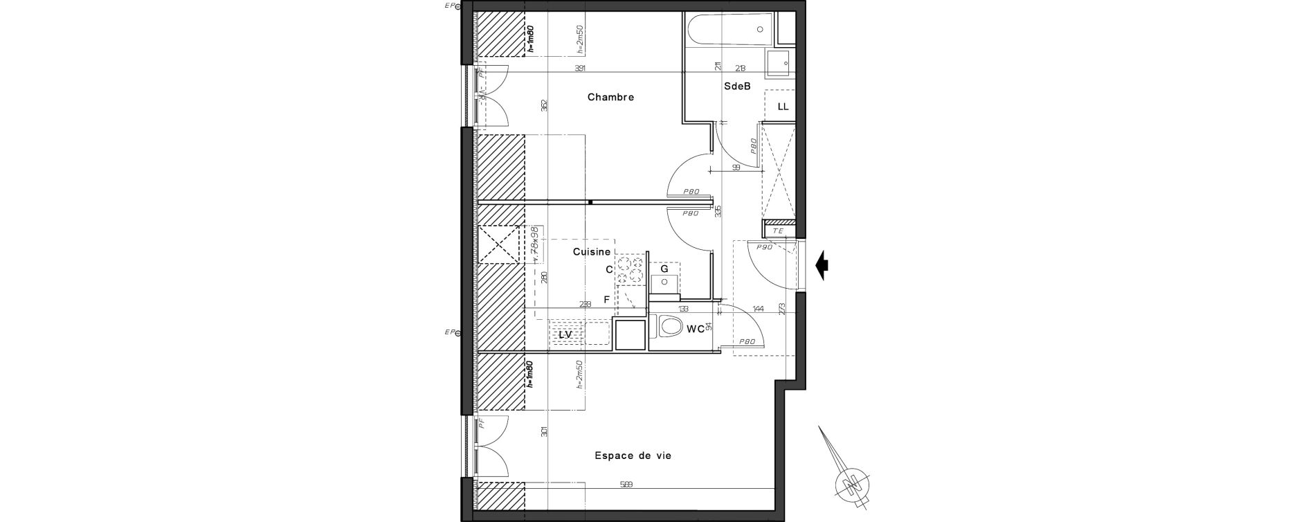 Appartement T2 de 49,15 m2 &agrave; Nogent-Sur-Oise Centre
