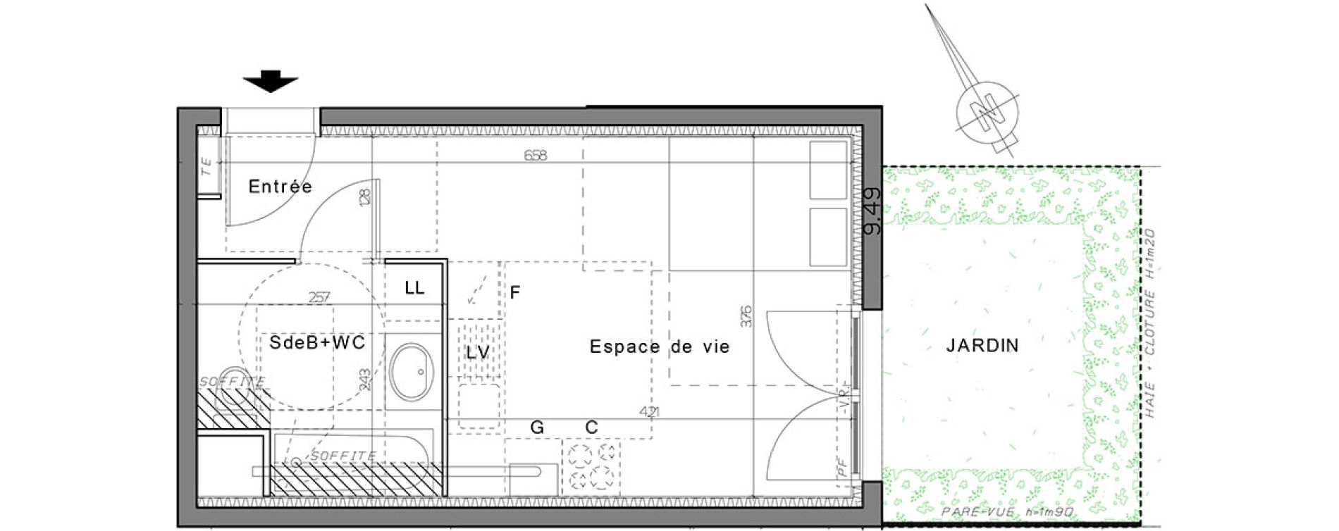 Appartement T1 de 24,70 m2 &agrave; Nogent-Sur-Oise Centre